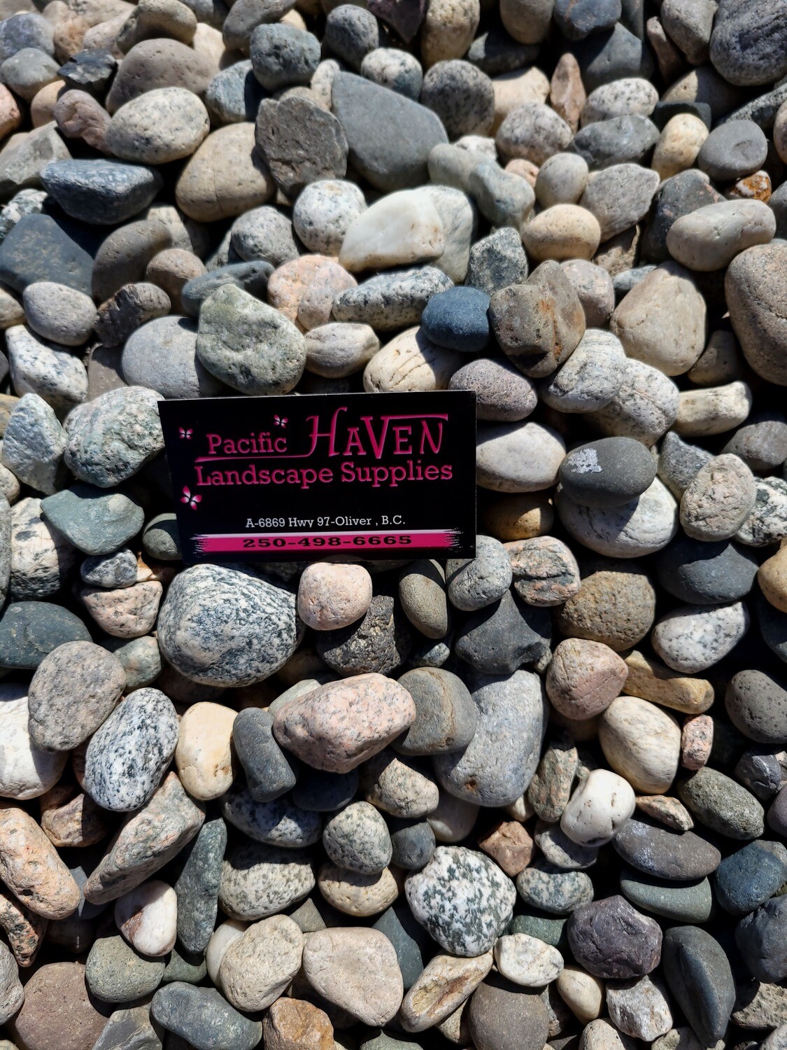 River Rock 1-3&quot; (size varies) - BULK Granite