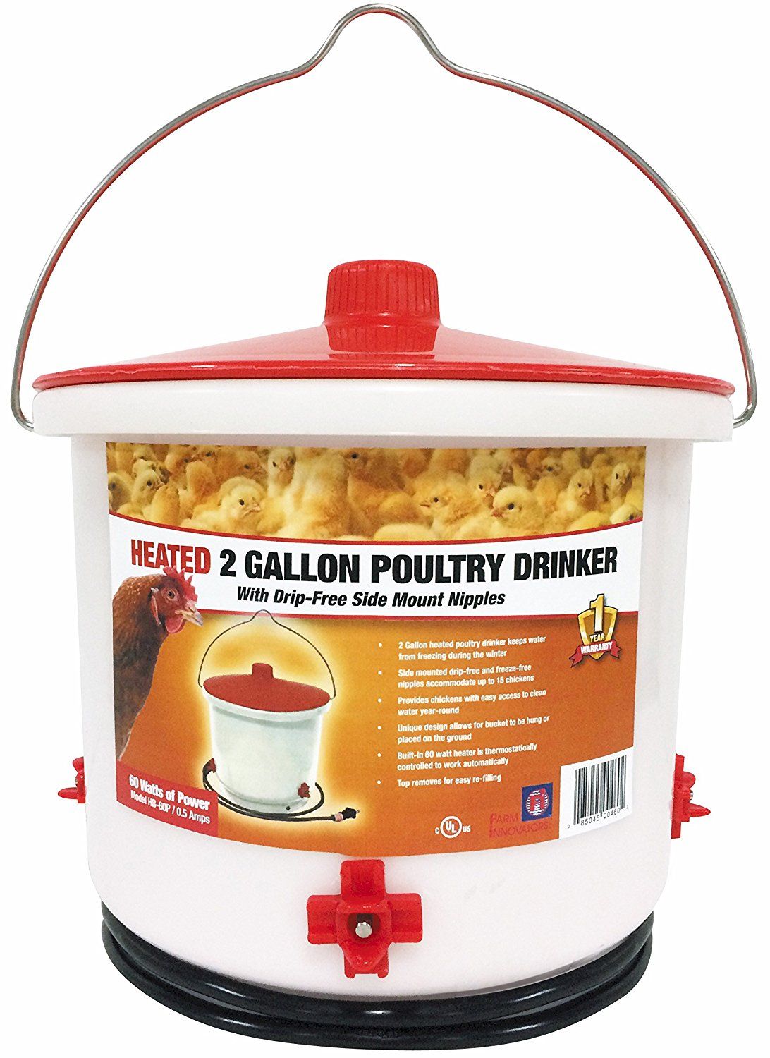 Heater 2 Gallon Poultry Waterer