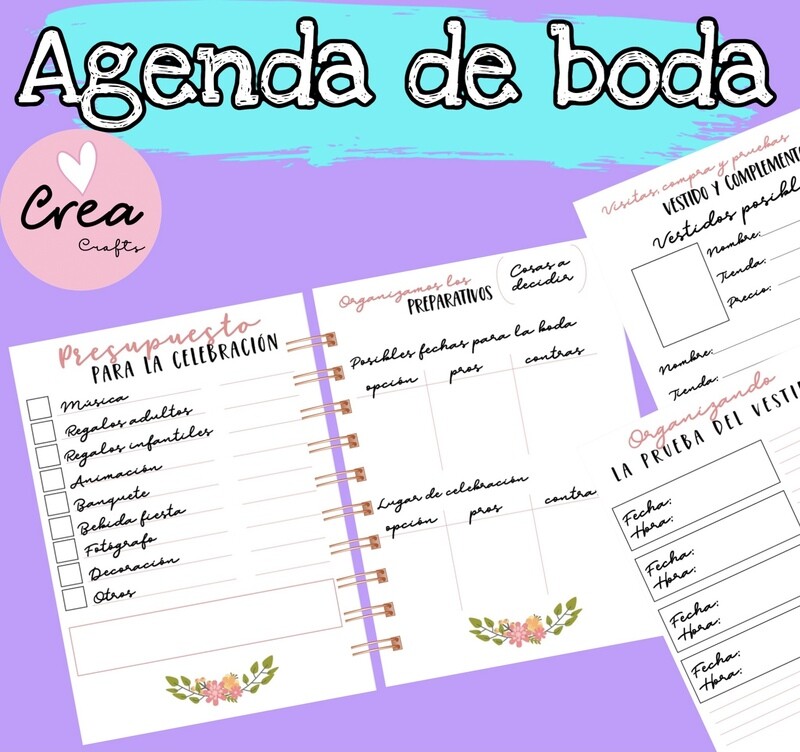 AGENDA ORGANIZACIÓN DE BODA