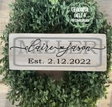 Personalized Wooden Sign Wedding Gift