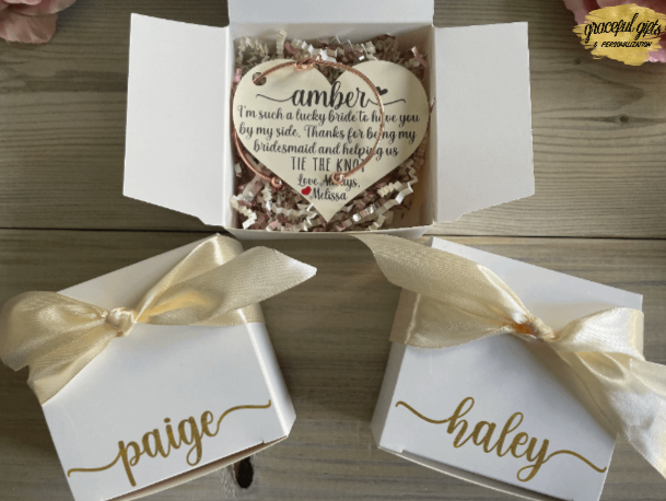Tie The KNOT Bridesmaid Thank You Gift / Proposal Box