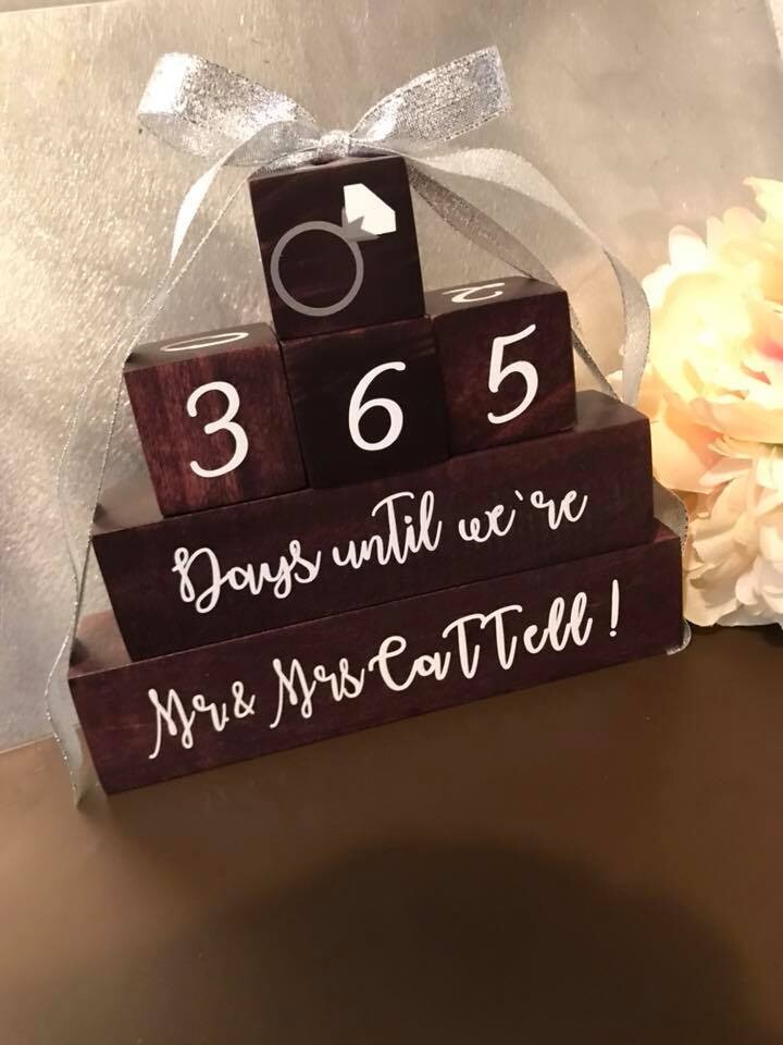 Custom Wedding Countdown Blocks (two sided)