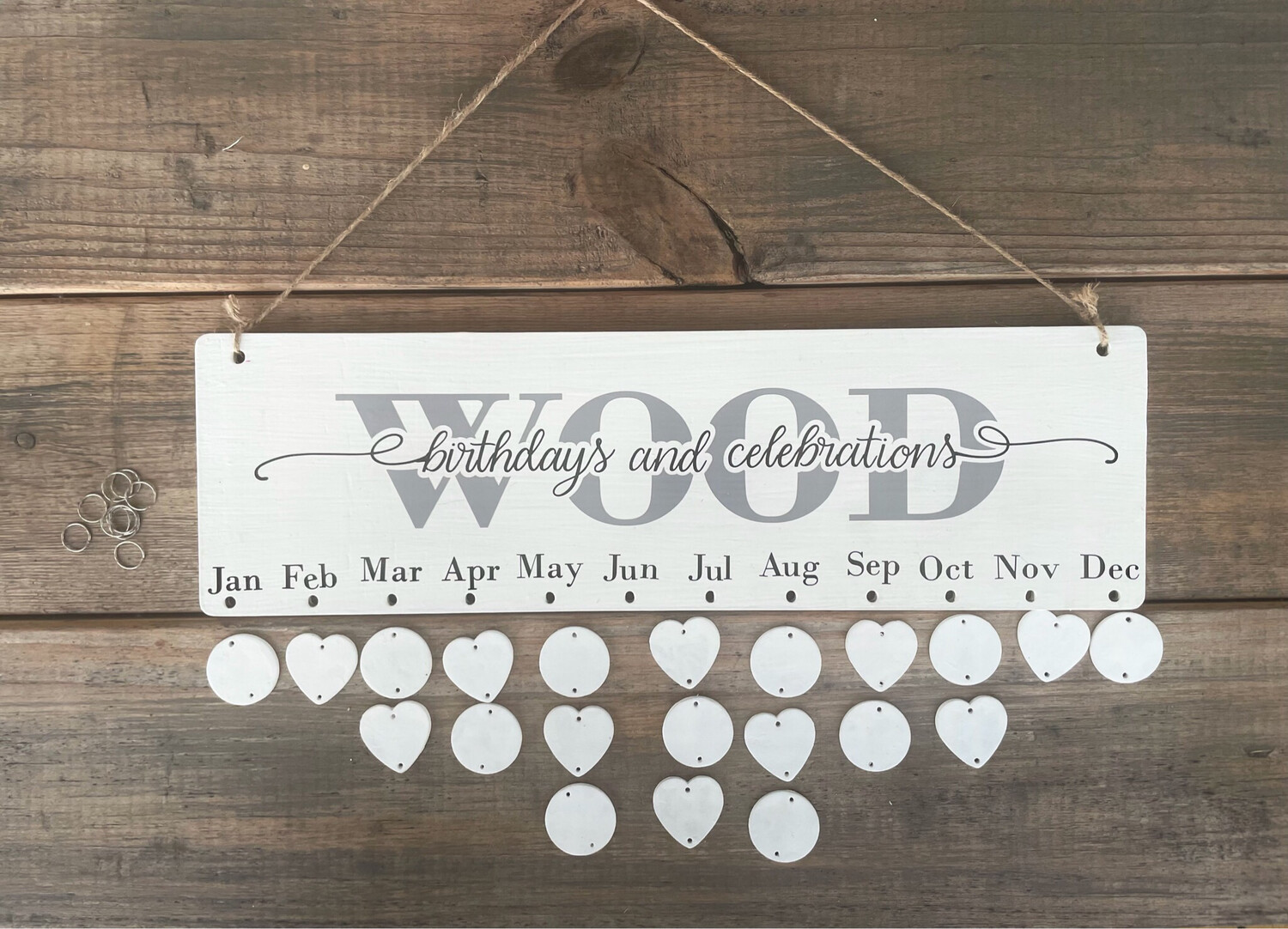 Personalized Wooden Family Birthday Calendar