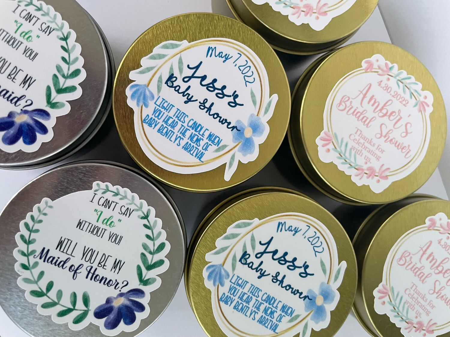 Custom Candle Party Favors