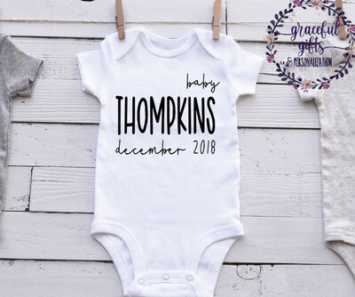 Baby Announcement Onesie