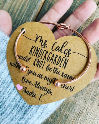 Teacher KNOT Bangle Gift Box