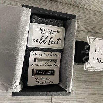 Groom’s GIFT BOX // Tie Clip, Money Clip &amp; Dress Socks