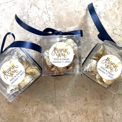 Custom Labeled Candy Favor Boxes - Set of 6