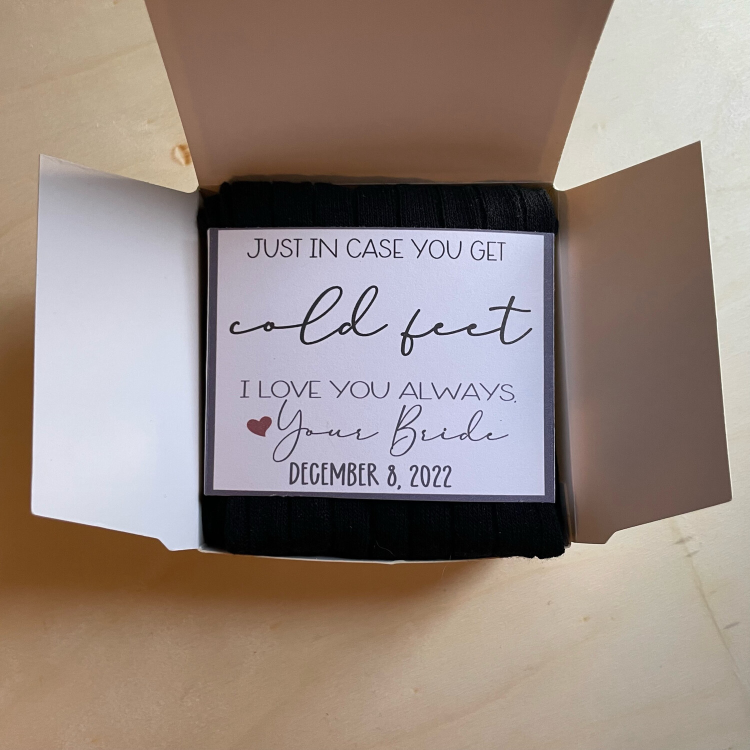 “Cold Feet” Groom’s Gift Box