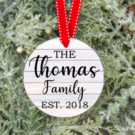 Custom Family Christmas Ornament