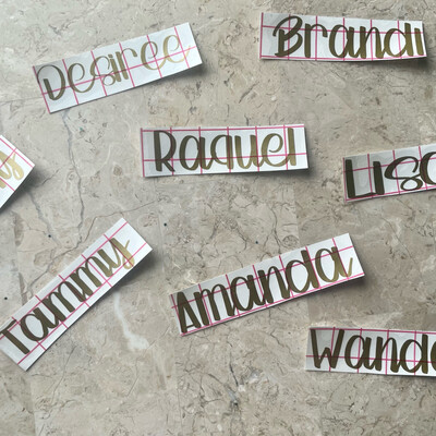 Custom Name Decal Stickers