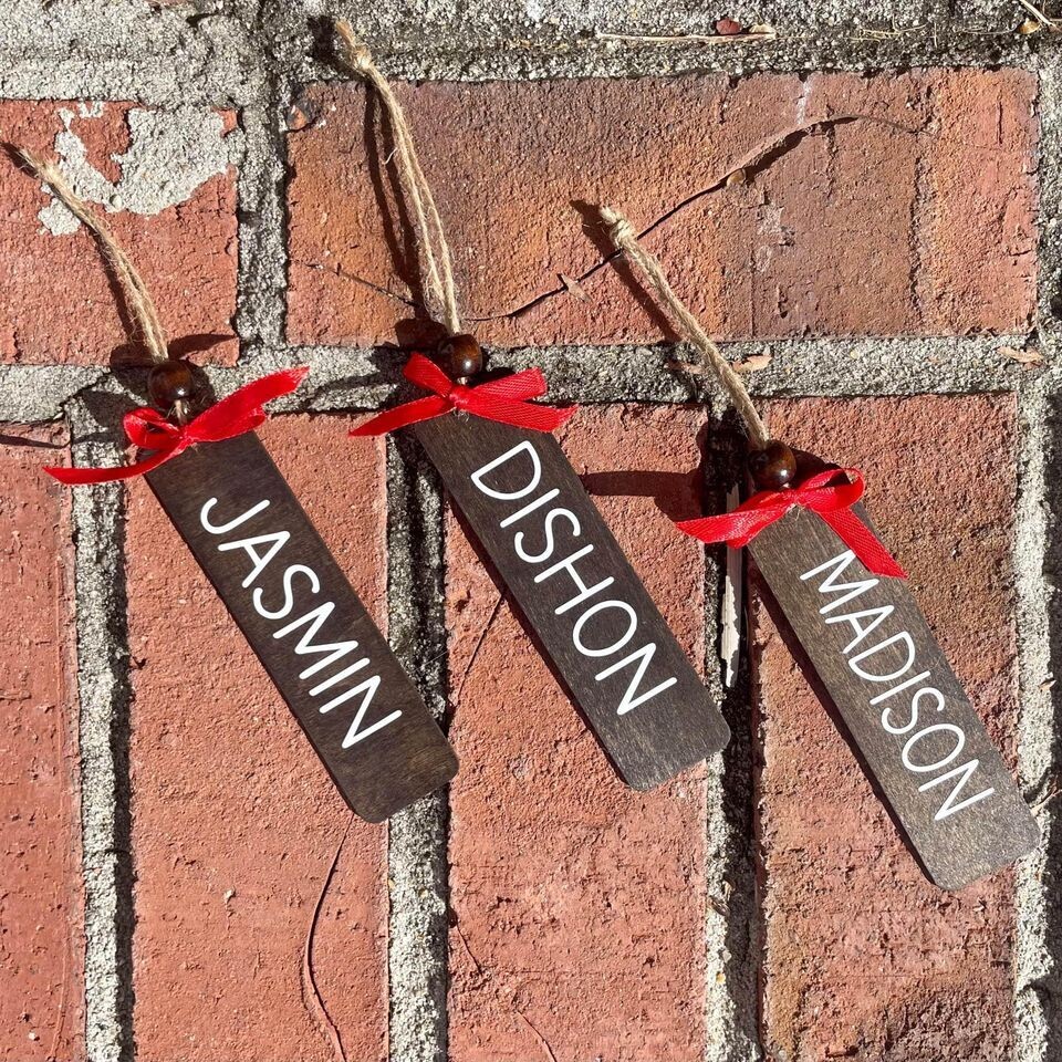 Personalized Wooden Stocking Tag