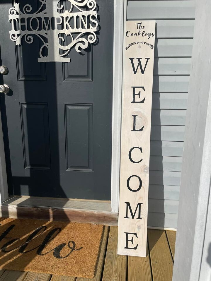 Personalized Welcome Porch Leaner Sign