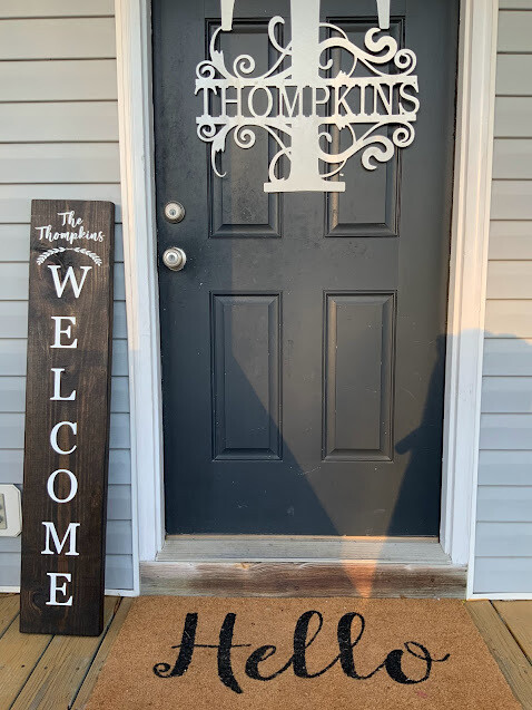 Personalized Welcome Porch Leaner Sign