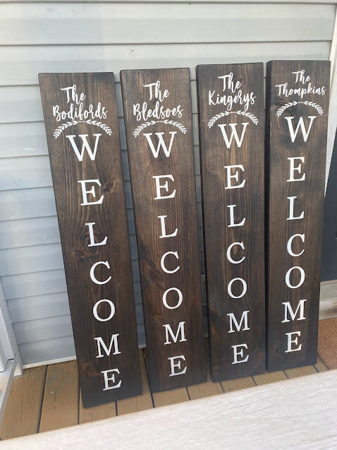 Personalized Welcome Porch Leaner Sign