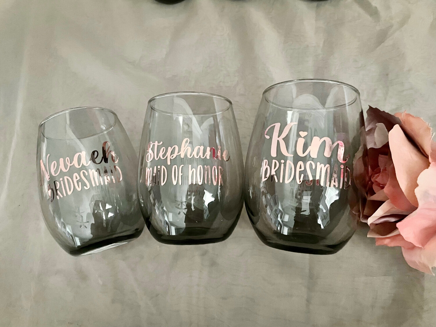 Personalized Stemless Wine Glasses