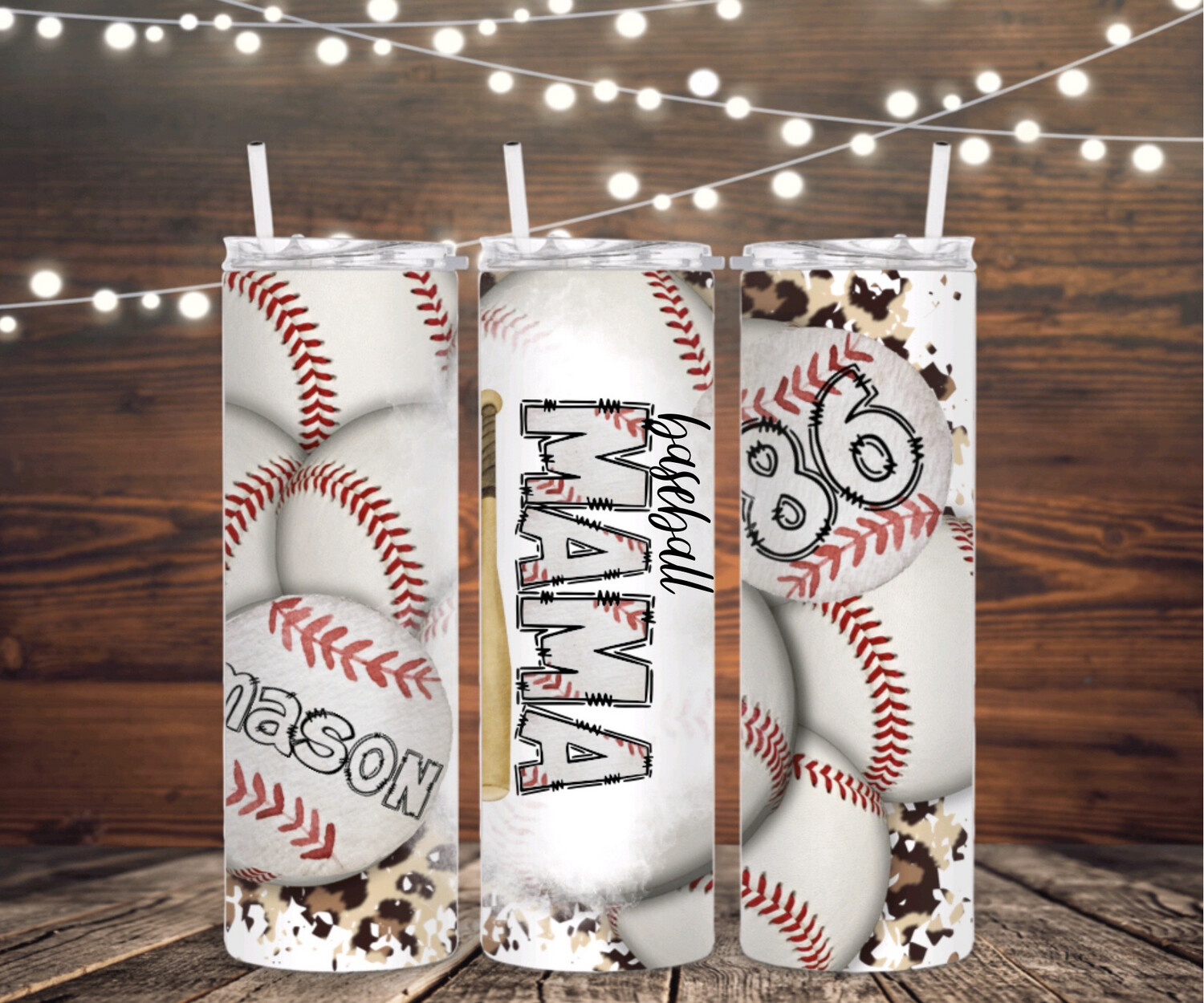 Custom Baseball Mama Tumbler