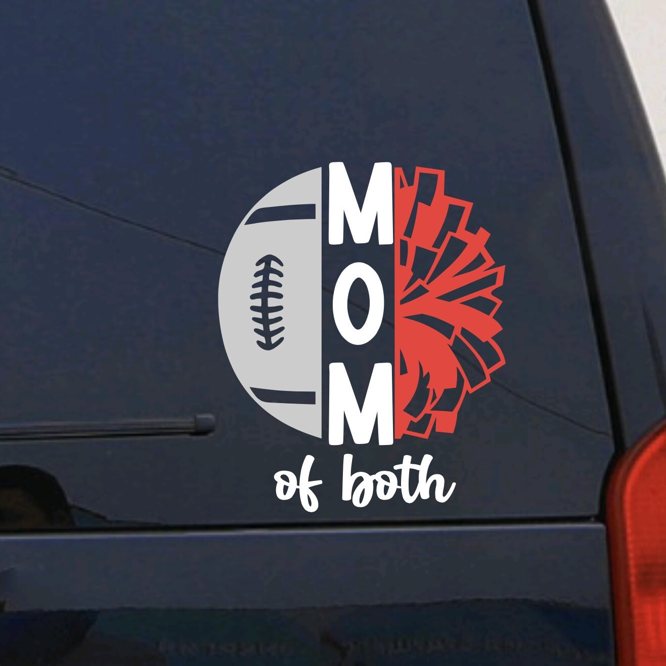 Mom Of Both Car Decal