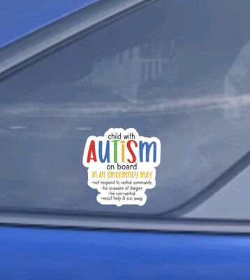 Child With AUTISM on Board Decal