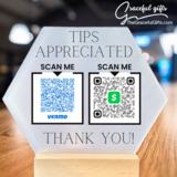 Virtual Tip Jar QR CODE Sign