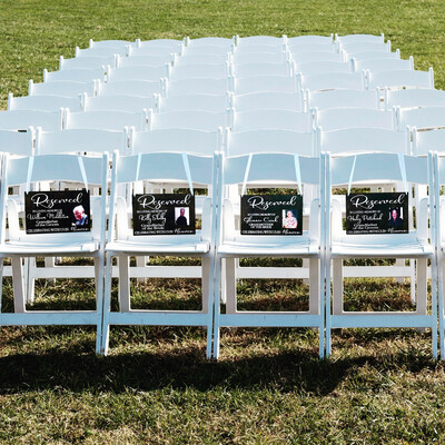 Reserved Wedding Memorial Hanging Chair Sign