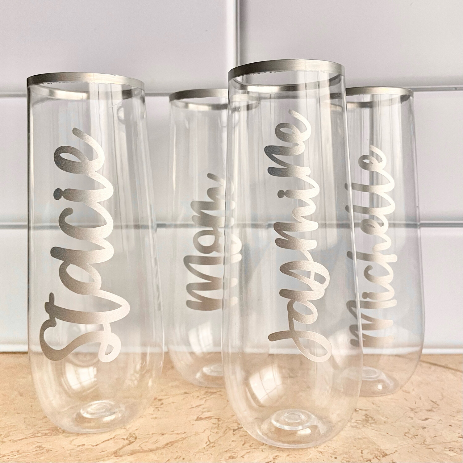 Personalized Champagne Flutes