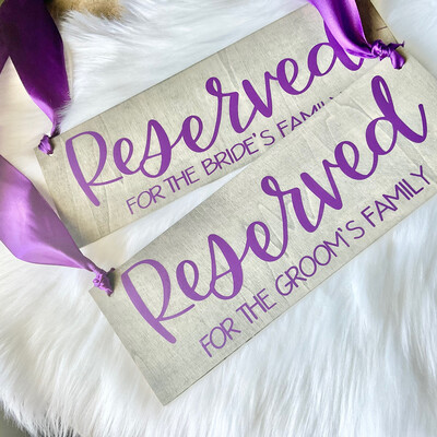 Reserved Chair/Isle Signs