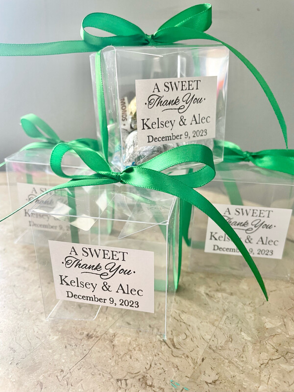 Custom Labeled Candy Favor Boxes - Set of 6