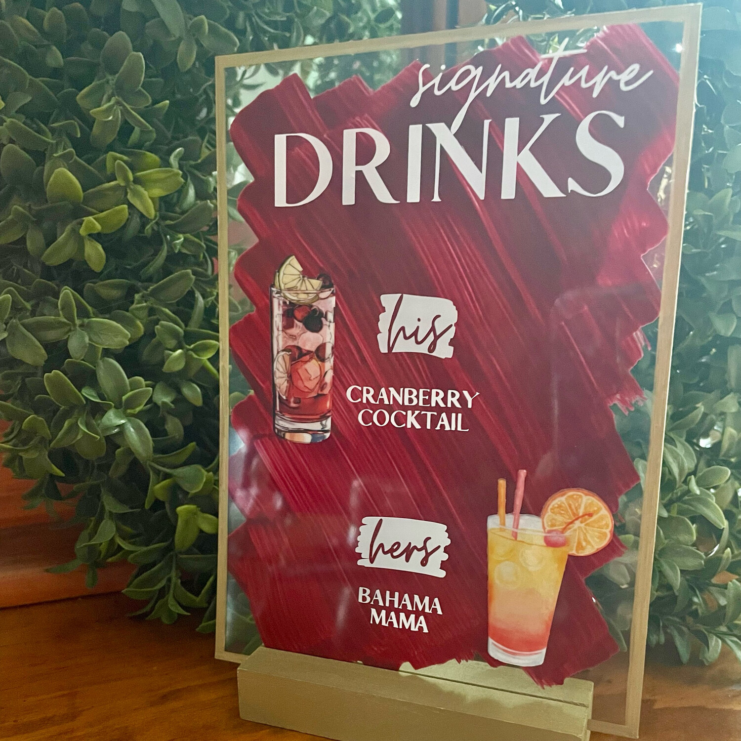 Signature Drinks Wedding Sign