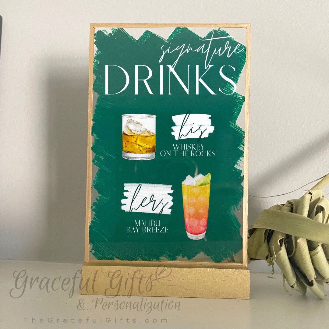 Signature Drinks Wedding Sign