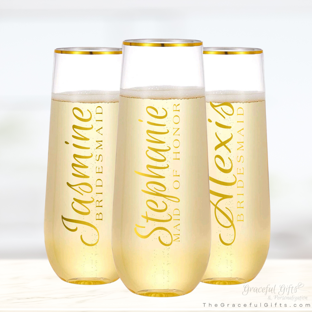 Personalized Champagne Flutes