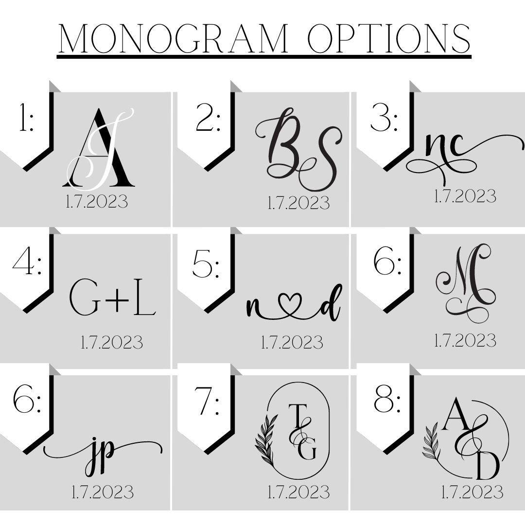 Monogramed Wedding Ceremony Ring Box