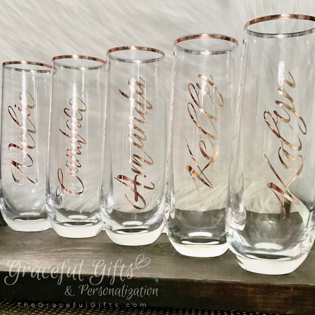 Personalized Champagne Flutes