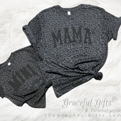 Mama / Mini Leopard 3D Puff T-Shirt