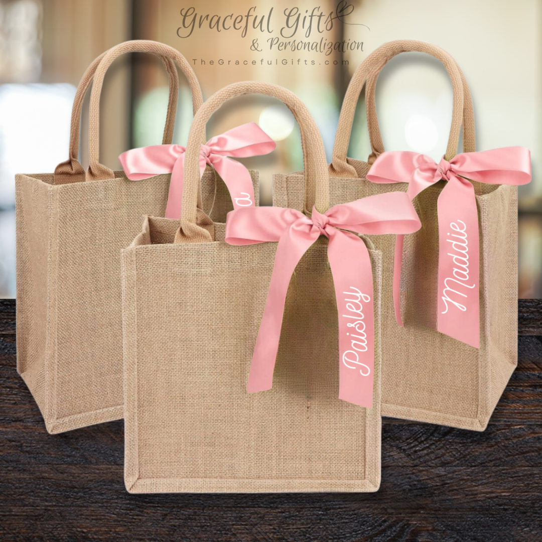 Mini Jute Tote Bags