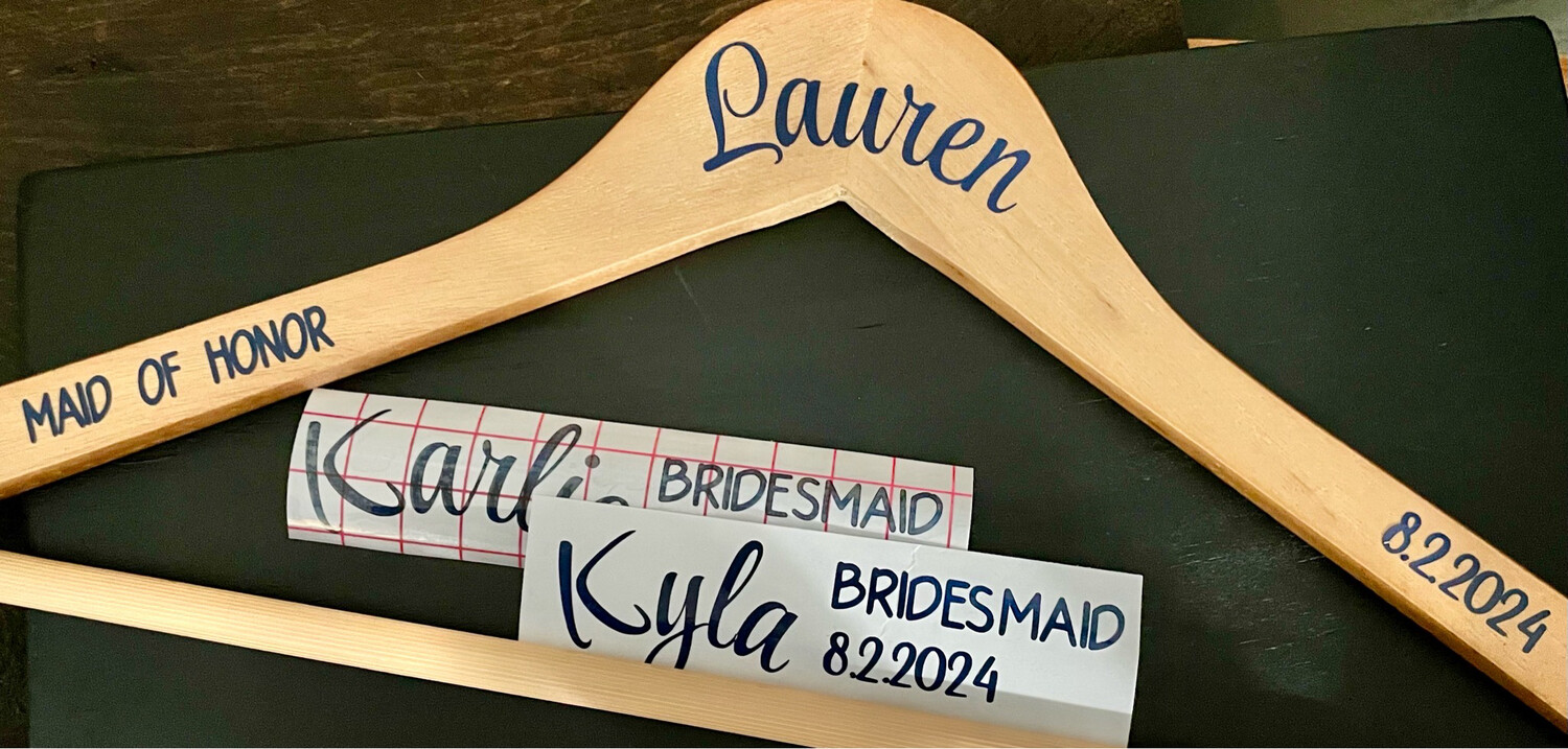 DIY Wedding Hanger Decals