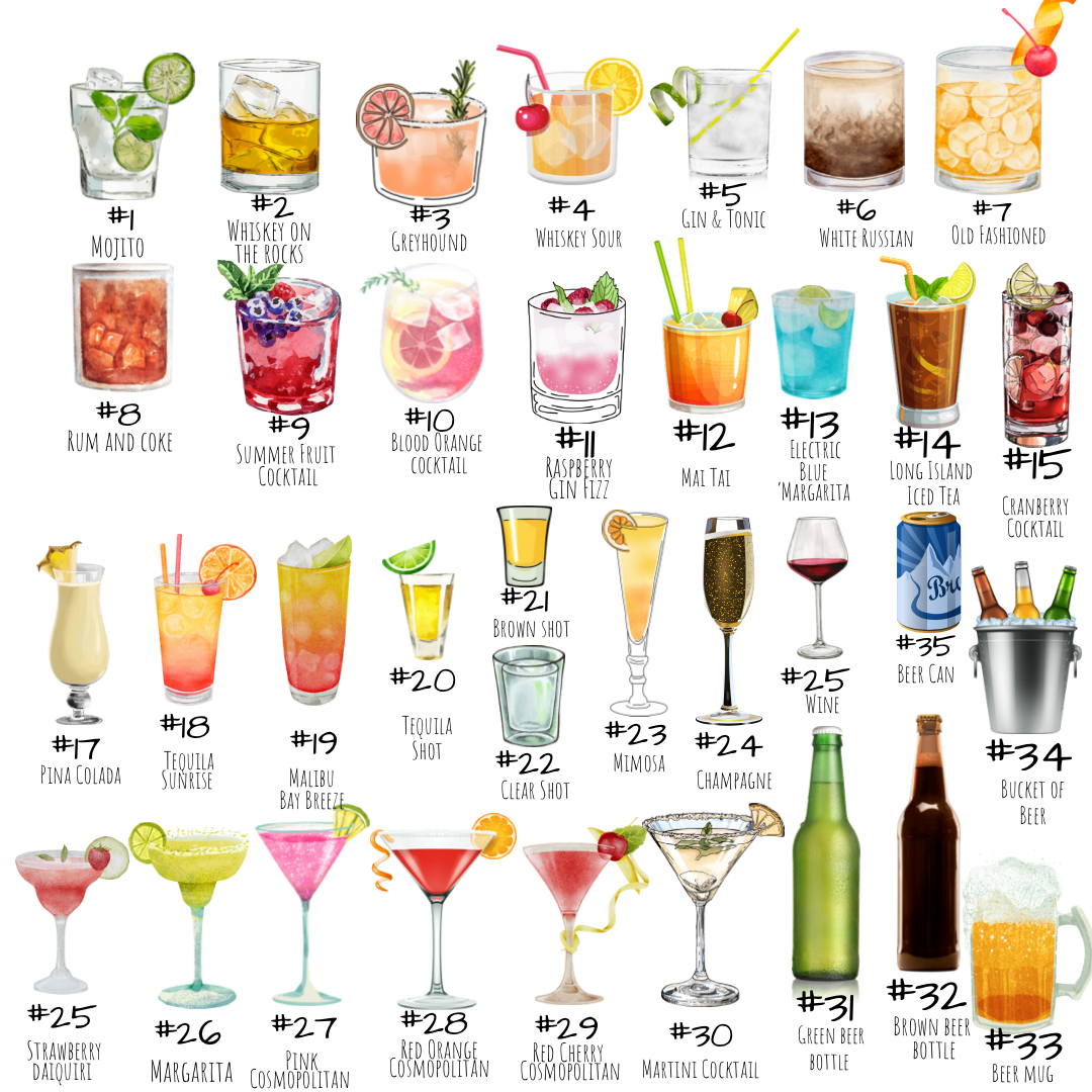Signature Cocktails + BAR MENU SIGN