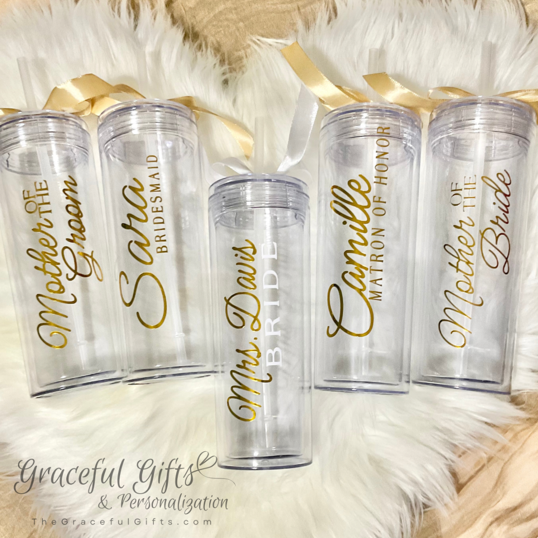 Acrylic Bridesmaid’s Tumblers