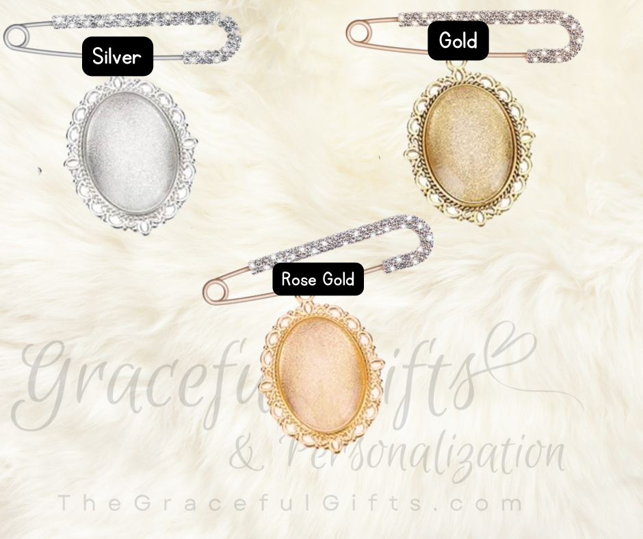Wedding Bouquet Memorial Photo Pin Charm(s)