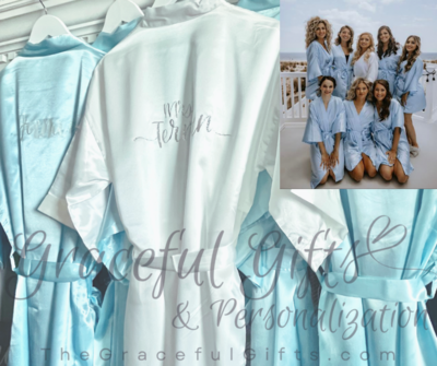 Personalized Bridal Party Satin Robes