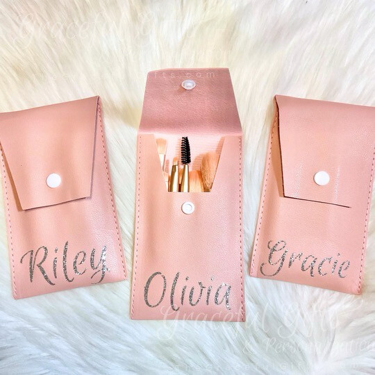 Personalized Travel Makeup Brush Set