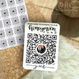 Honeymoon FUND QR Code WEDDING Stickers