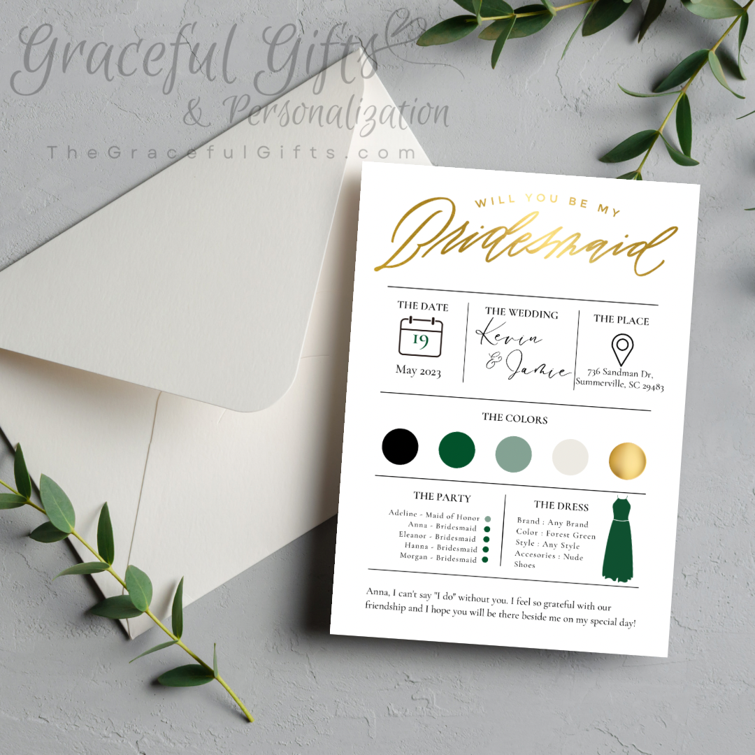 Bridesmaid Proposal Card