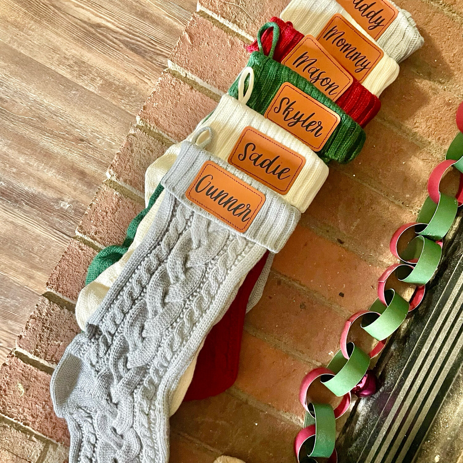 Personalized Knitted Christmas Stockings
