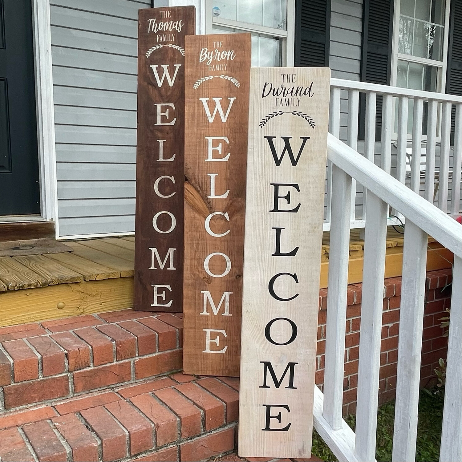 Personalized Welcome Porch Leaner Sign