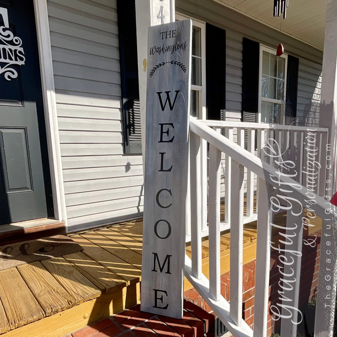 Personalized Welcome Porch Leaner Sign