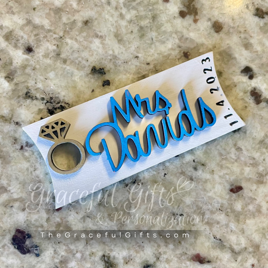Personalized Diamond Ring Stanley Lid Topper