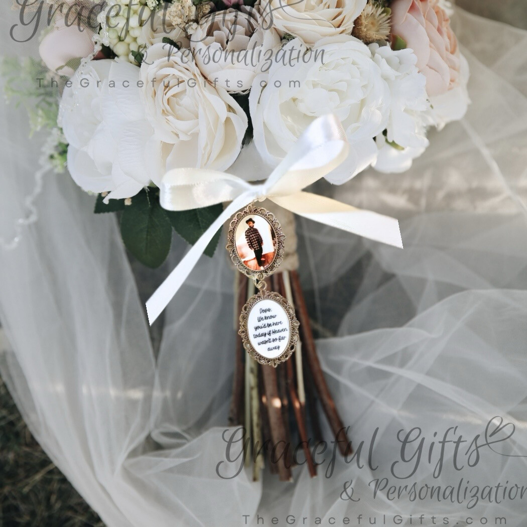 Bouquet Memorial Photo Charms