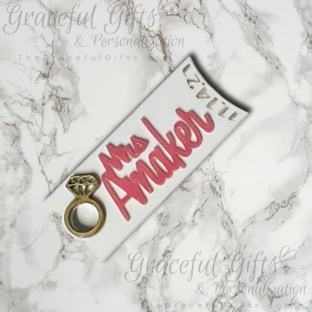 Personalized Diamond Ring Stanley Lid Topper
