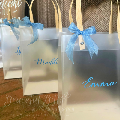 Personalized Frosted Transparent Gift Bags